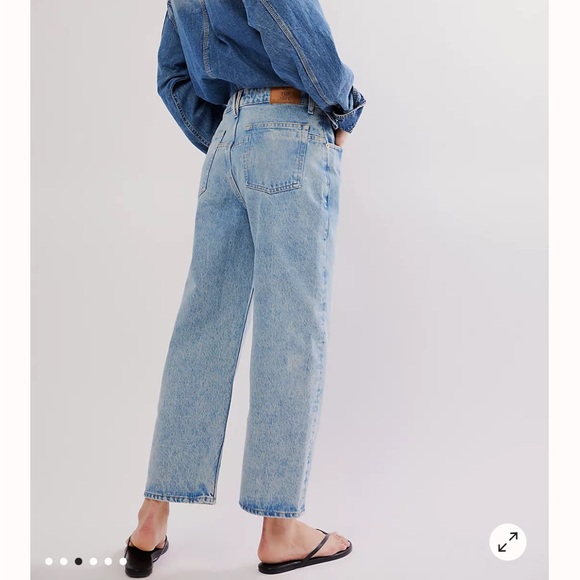 NWT We the Free/Free People Deep Trance Dropped Boyfriend Barrel Leg Jeans Sz 29 - Picture 10 of 11